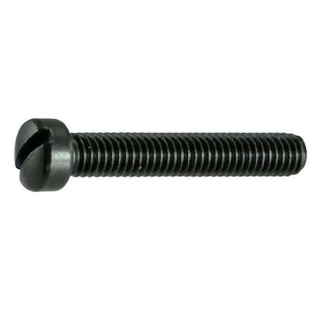 Midwest Fastener #8-36 x 1 in Slotted Fillister Machine Screw, Black Oxide Steel, 5 PK 32926